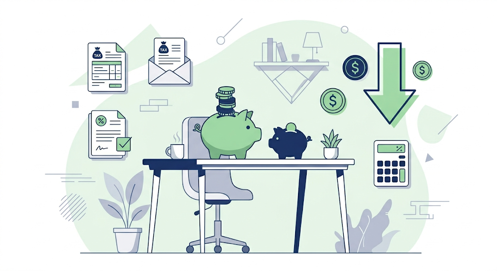 프리랜서 절세 전략 - 세금 줄이는 방법 일러스트